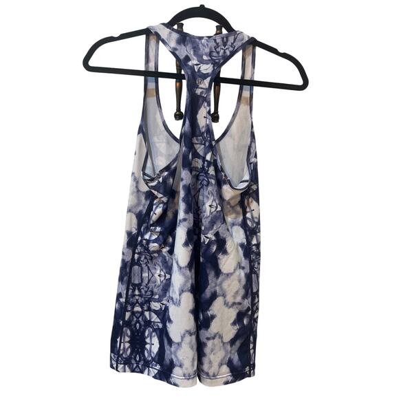 Lululemon Cool Racerback Tank Top Women’s Large White Blue Tie Dye CRB - Picture 6 of 8